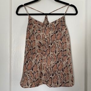 Dynamite pink snakeskin pattern blouse